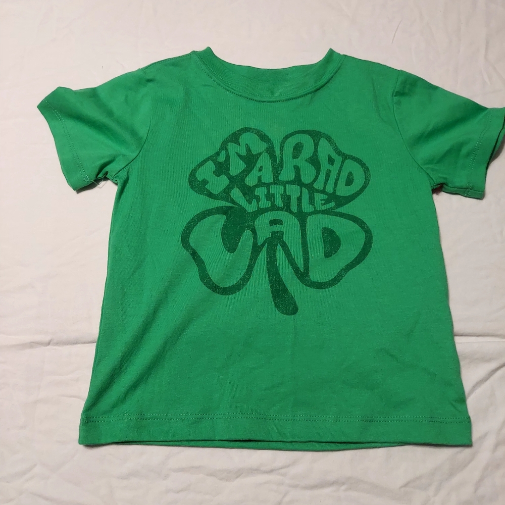 Green Kids Shirt with Shamrock Design Rad Little Lad 3T NWOT Soft